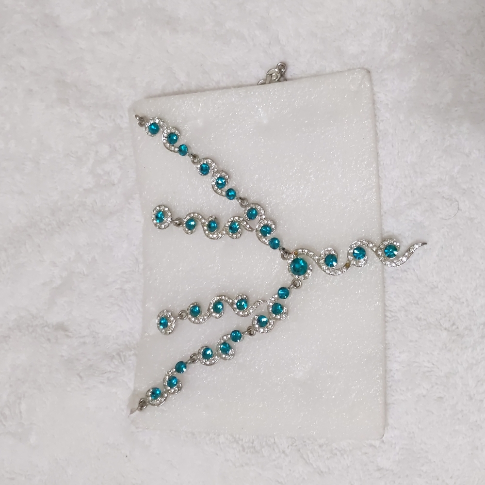 Blue and Silver Indian Jewelry Set